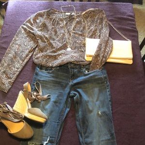 LOFT Floral Blouse- Like New!